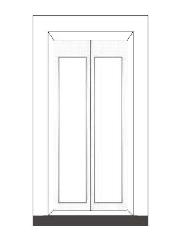 Lift auto landing glazen deur