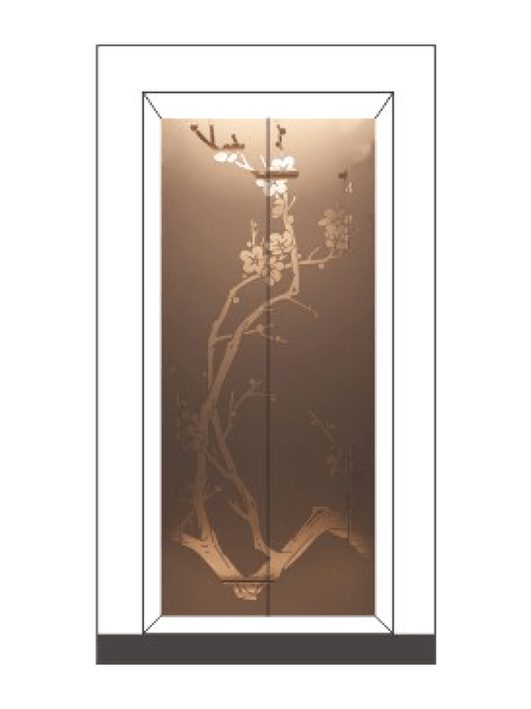 Rose Gold Lift Cabine Decoratie